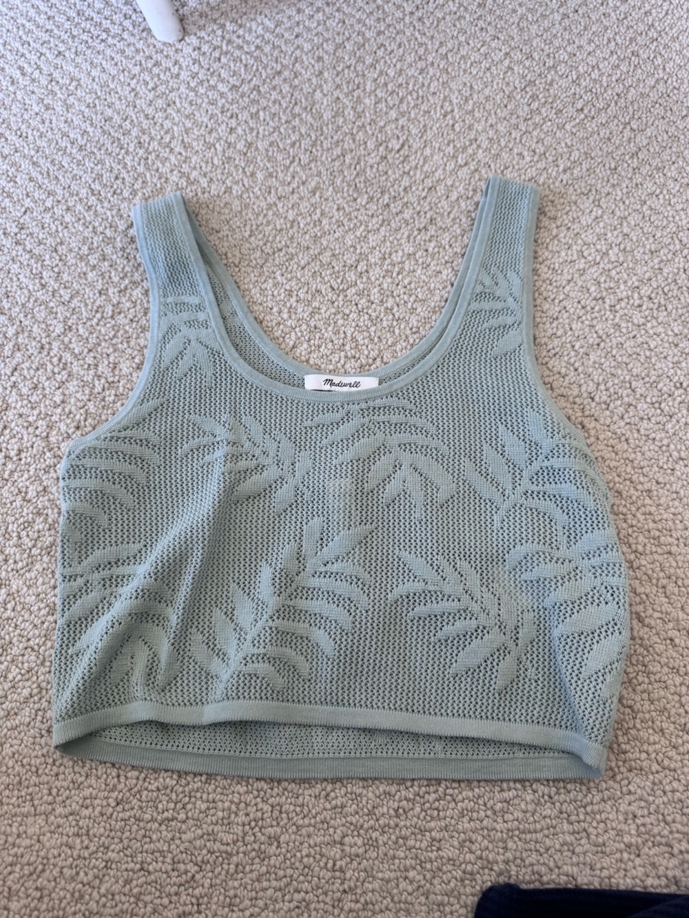 Madewell Light Sage Green Knit Tank Top